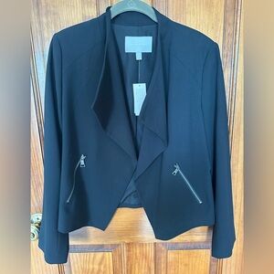 Banana Republic Black Blazer with Waterfall Lapel in Size 6P